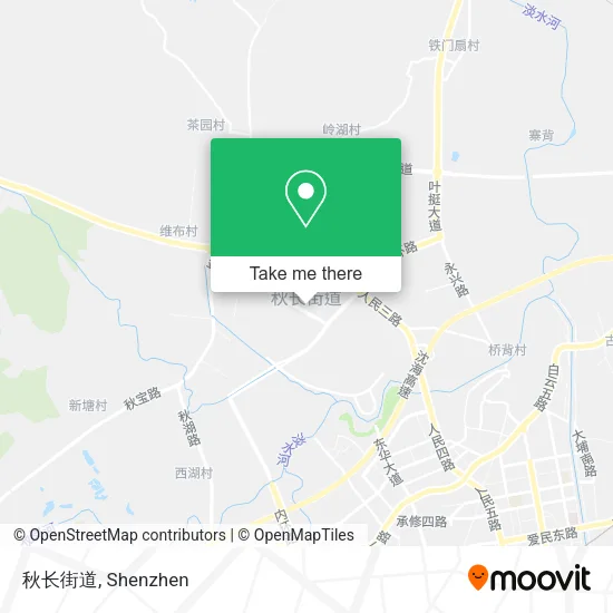 秋长街道 map