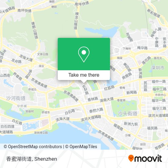 香蜜湖街道 map