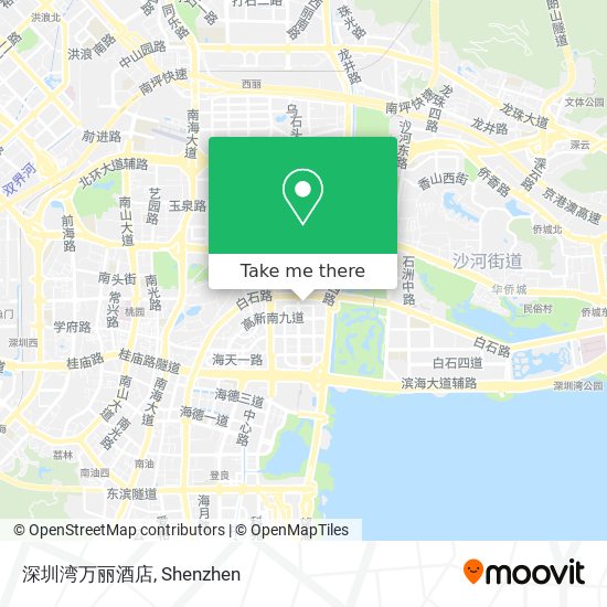 深圳湾万丽酒店 map