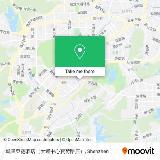 凱里亞德酒店（大運中心寶荷路店） map