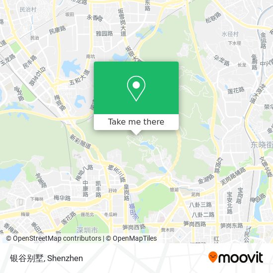 银谷别墅 map