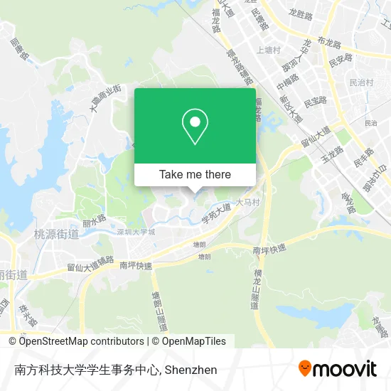 南方科技大学学生事务中心 map
