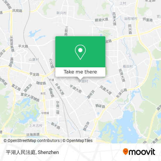 平湖人民法庭 map
