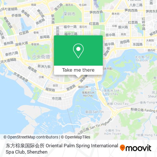 东方棕泉国际会所 Oriental Palm Spring International Spa Club map