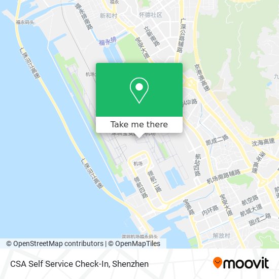 CSA Self Service Check-In map