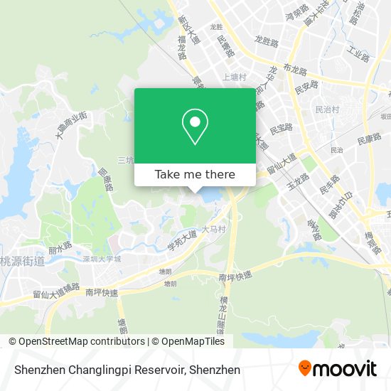 Shenzhen Changlingpi Reservoir map