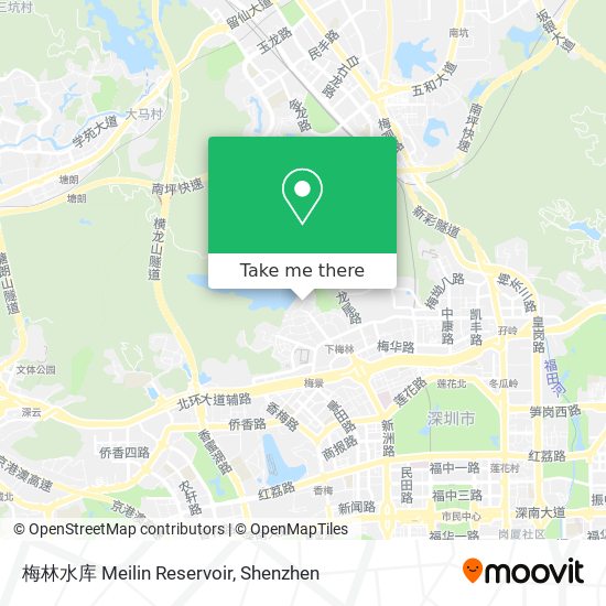 梅林水库 Meilin Reservoir map