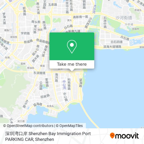 深圳湾口岸 Shenzhen Bay Immigration Port  PARKING CAR map