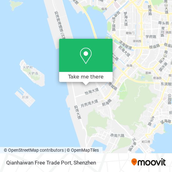 Qianhaiwan Free Trade Port map