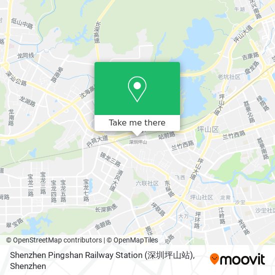 Shenzhen Pingshan Railway Station (深圳坪山站) map