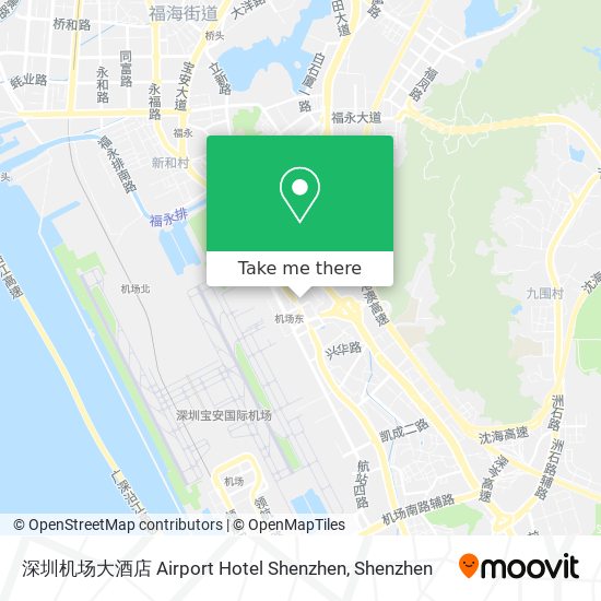 深圳机场大酒店 Airport Hotel Shenzhen map
