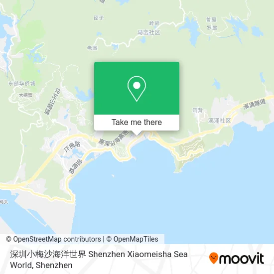 深圳小梅沙海洋世界 Shenzhen Xiaomeisha Sea World map