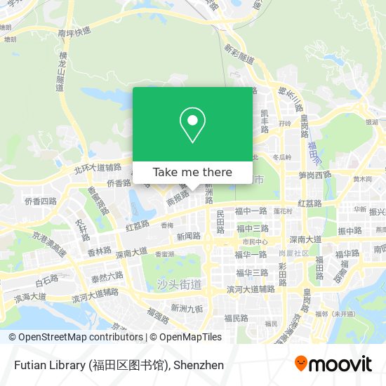 Futian Library (福田区图书馆) map