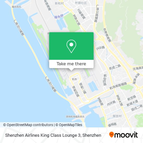 Shenzhen Airlines King Class Lounge 3 map