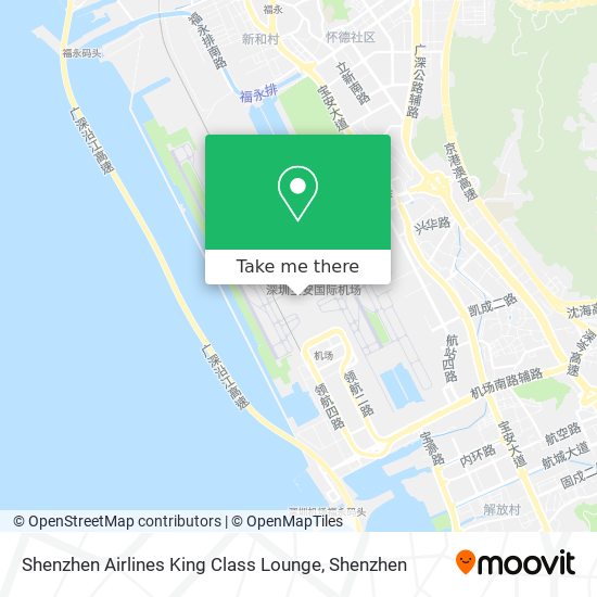 Shenzhen Airlines King Class Lounge map