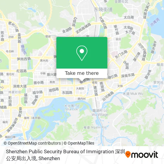 Shenzhen Public Security Bureau of Immigration 深圳公安局出入境 map