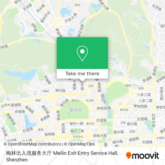 梅林出入境服务大厅 Meilin Exit-Entry Service Hall map