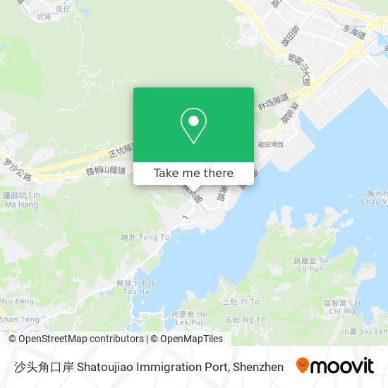 沙头角口岸 Shatoujiao Immigration Port map