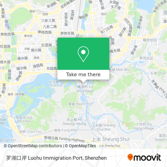 罗湖口岸 Luohu Immigration Port map