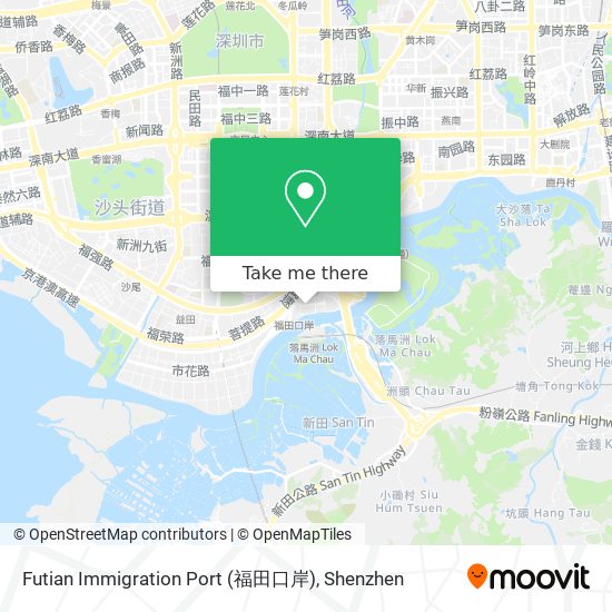 Futian Immigration Port (福田口岸) map