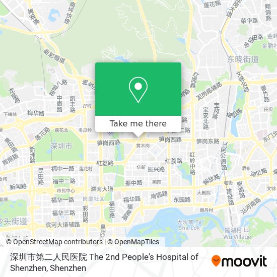 深圳市第二人民医院 The 2nd People's Hospital of Shenzhen map
