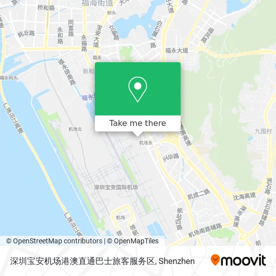 深圳宝安机场港澳直通巴士旅客服务区 map