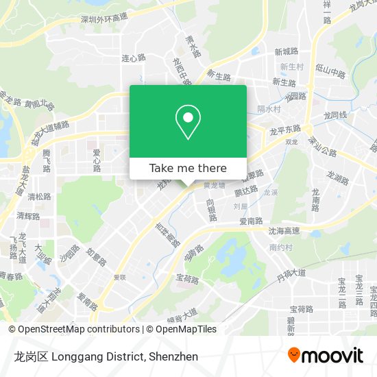 龙岗区 Longgang District map