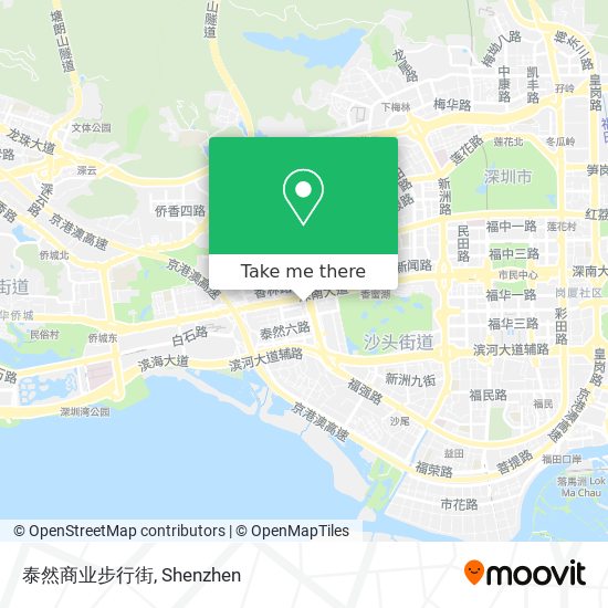 泰然商业步行街 map