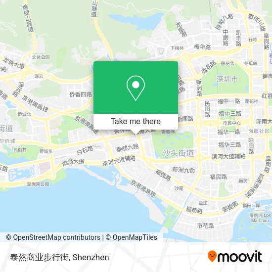 泰然商业步行街 map