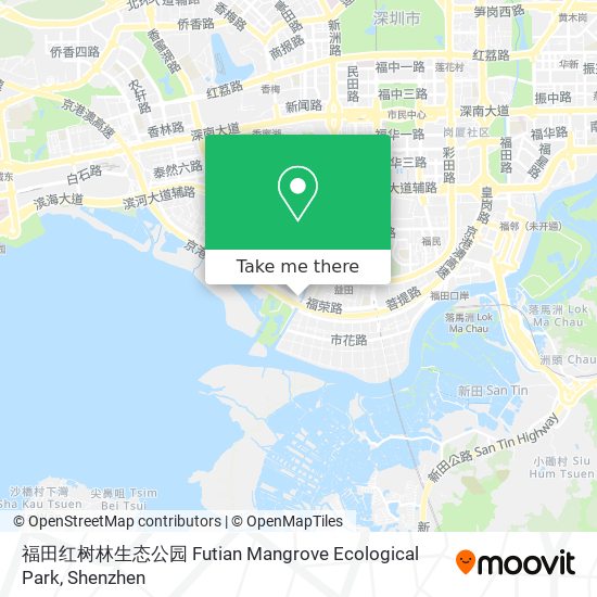 福田红树林生态公园 Futian Mangrove Ecological Park map