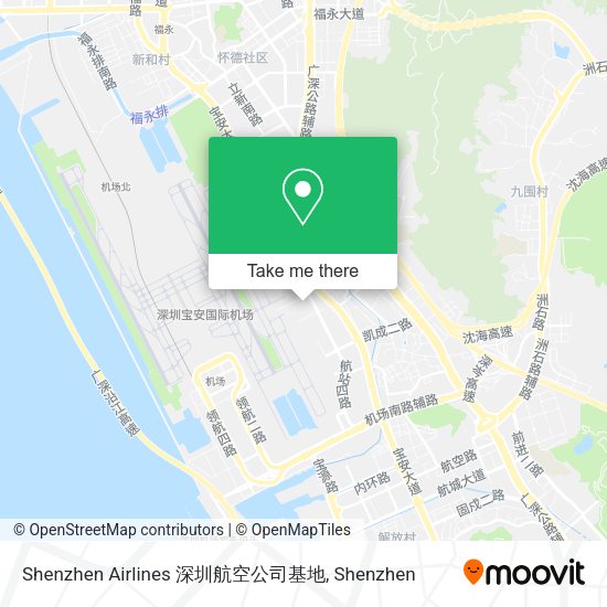 Shenzhen Airlines 深圳航空公司基地 map