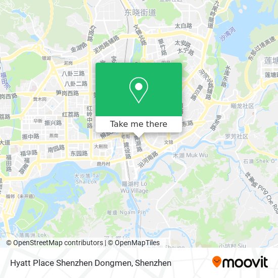 Hyatt Place Shenzhen Dongmen map