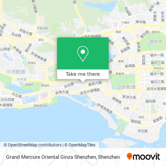 Grand Mercure Oriental Ginza Shenzhen map