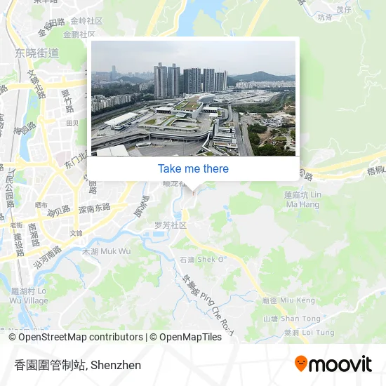 香園圍管制站 map