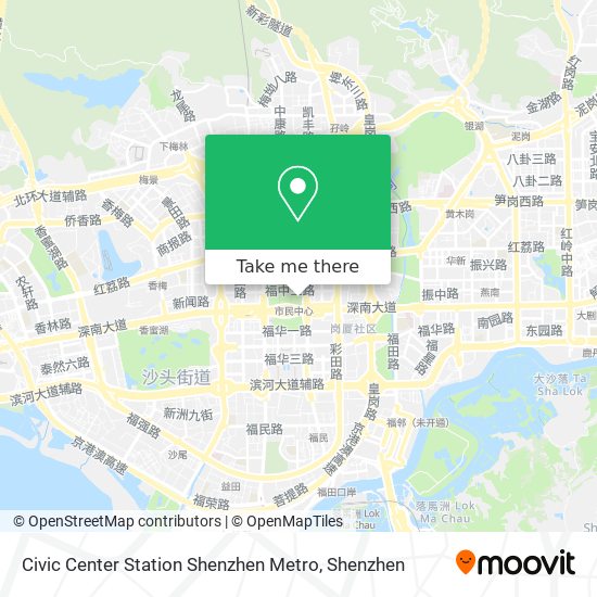 Civic Center Station Shenzhen Metro map