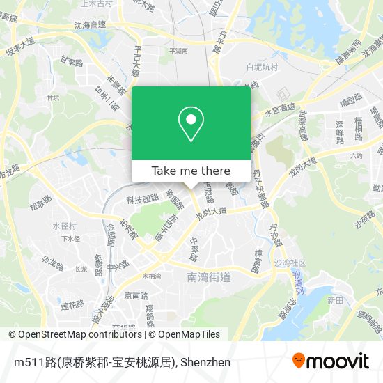 m511路(康桥紫郡-宝安桃源居) map