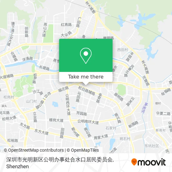 深圳市光明新区公明办事处合水口居民委员会 map