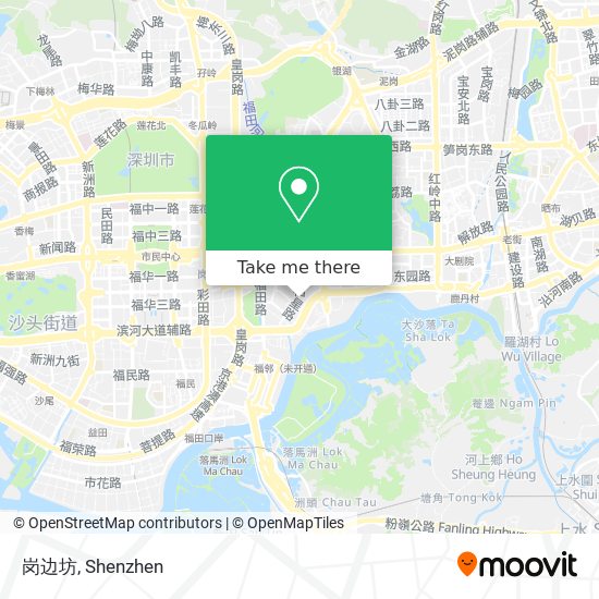 岗边坊 map