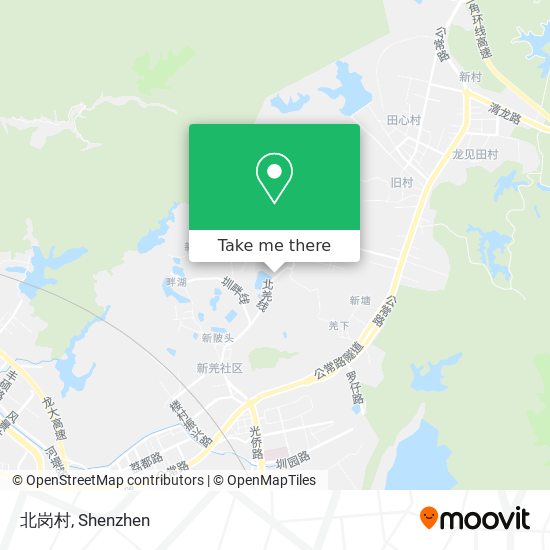 北岗村 map