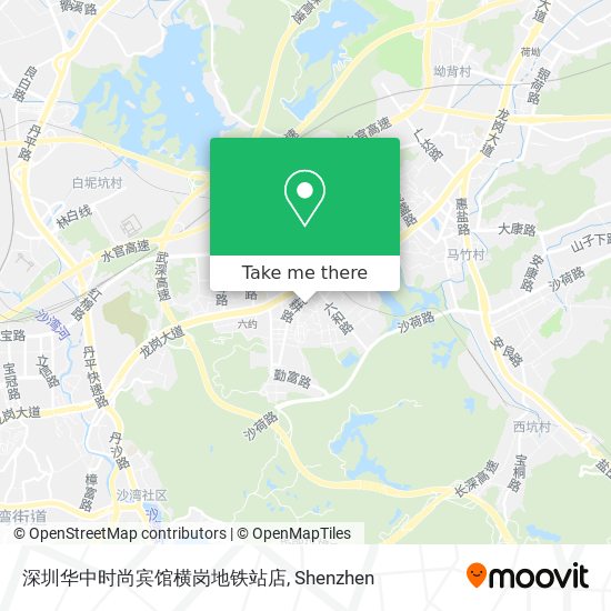 深圳华中时尚宾馆横岗地铁站店 map