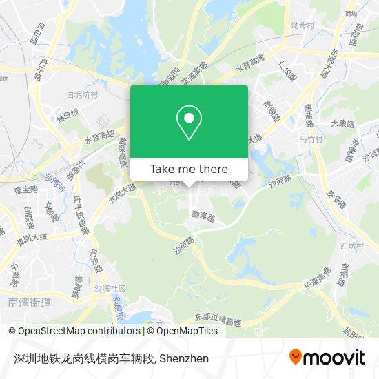 深圳地铁龙岗线横岗车辆段 map