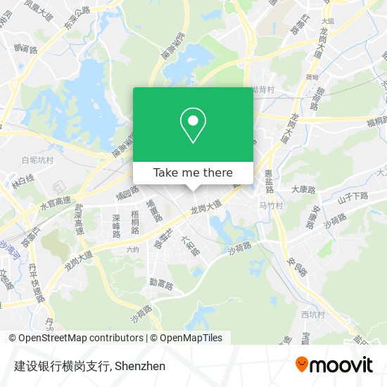 建设银行横岗支行 map