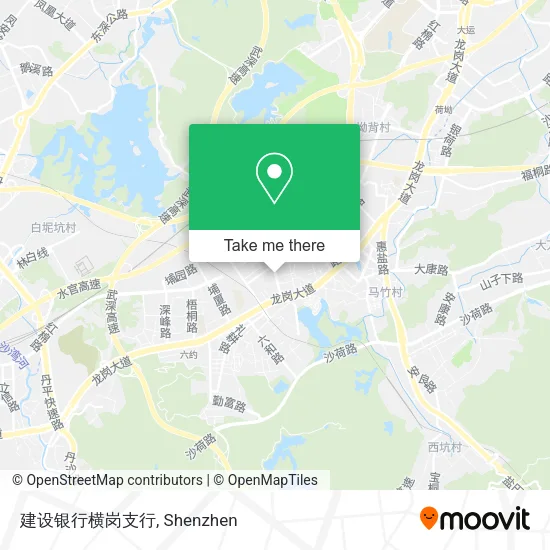 建设银行横岗支行 map