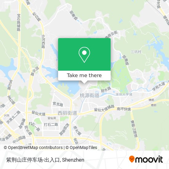 紫荆山庄停车场-出入口 map