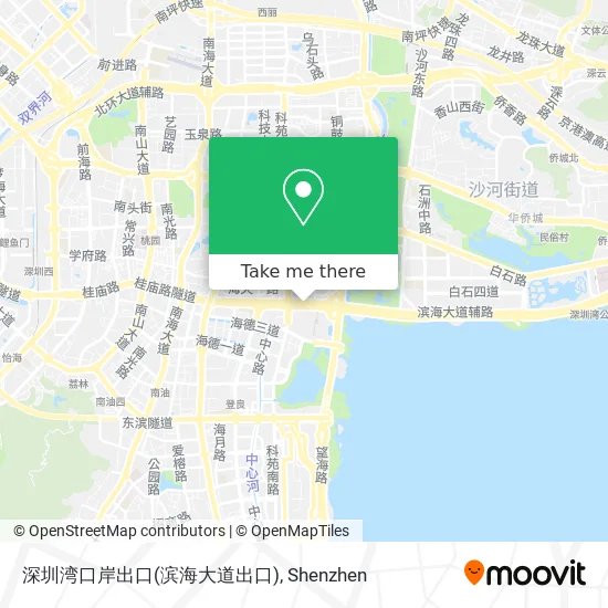 深圳湾口岸出口(滨海大道出口) map
