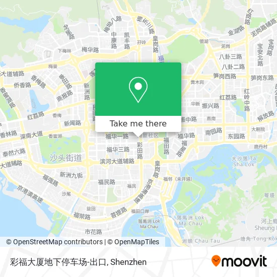 彩福大厦地下停车场-出口 map