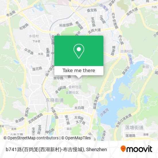 b741路(百鸽笼(西湖新村)-布吉慢城) map
