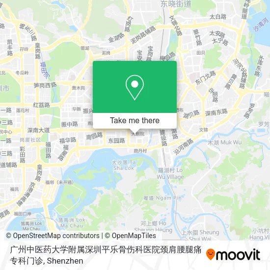 广州中医药大学附属深圳平乐骨伤科医院颈肩腰腿痛专科门诊 map