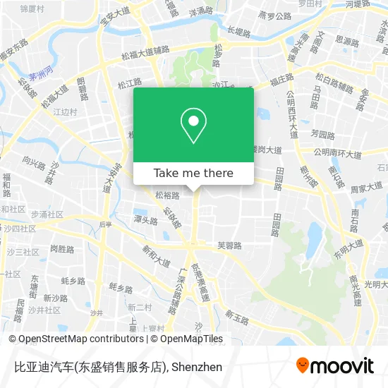 比亚迪汽车(东盛销售服务店) map