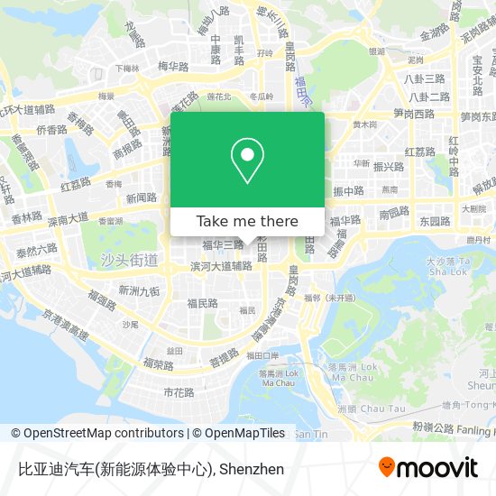 比亚迪汽车(新能源体验中心) map